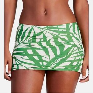 Kate Spade Green and White Bikini with Tropical Leaf Print